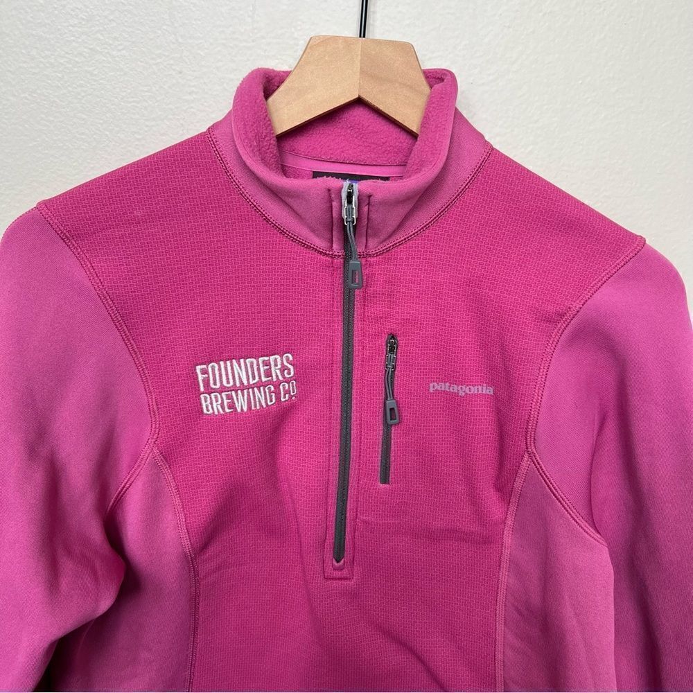 Patagonia Piton Hybrid Pullover Polartec 1/4 Zip Fleece Jacket Founders Brewing - Picture 3 of 9